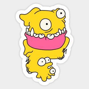 Strange Yellow Regurgitating Creature Sticker